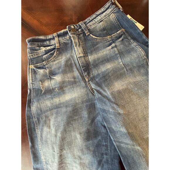 New w/tags Anthropology Pilcro Barrel Leg Kenna Mid Rise Heritage jean size 28 - Picture 4 of 12